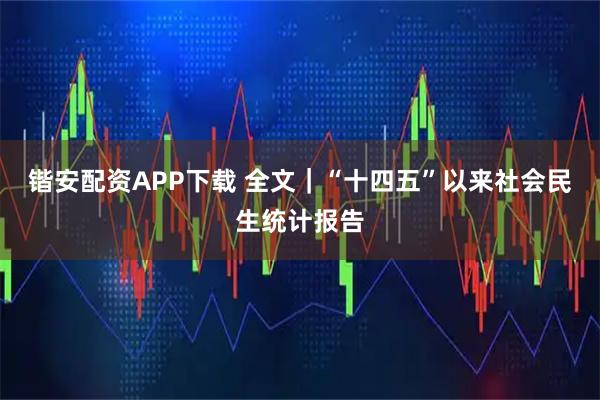 锴安配资APP下载 全文｜“十四五”以来社会民生统计报告